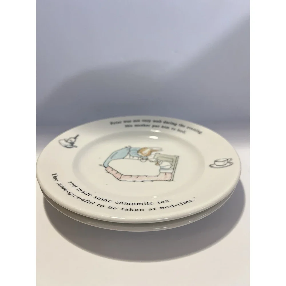 VTG Wedgwood Beatrix Potter PETER RABBIT Bread/Biscuit 6-3/4 inch Plate Set of 2